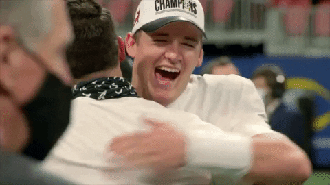 Mac Jones Happy Hug GIF