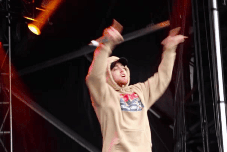 Mac Miller Singing And Raising Hands GIF