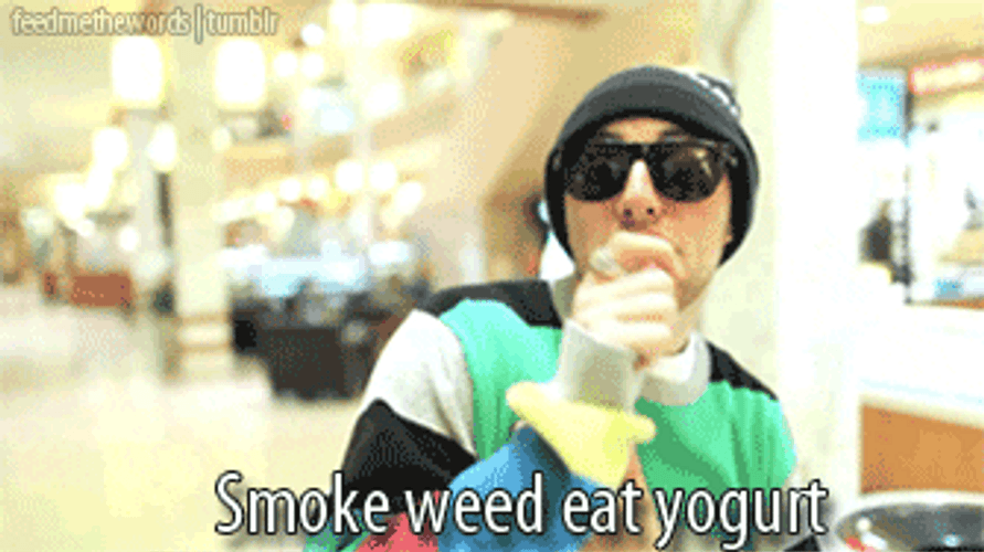 Mac Miller Smoke Weed Eat Yogurt GIF