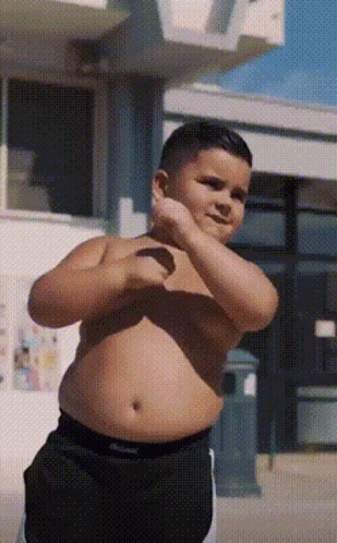 Macarena Shirtless Boy Dancing GIF