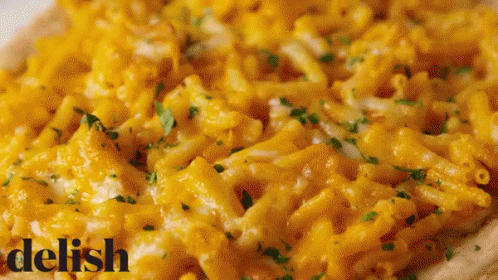 Macaroni and Cheese Close Up Delish