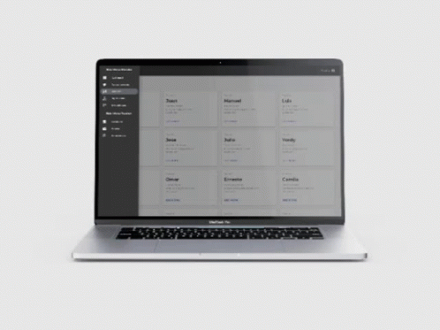 MacBook Pro Showing Names List On Web Page GIF