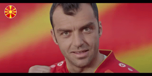 Macedonia Player Goran Clenching Fist GIF