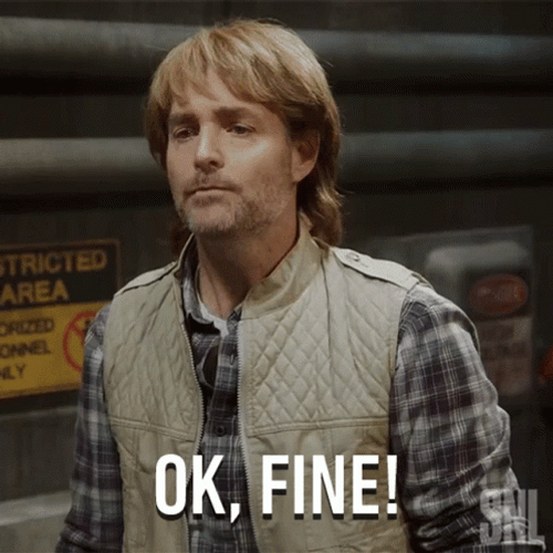 Macgruber Will Forte Closing Eyes Ok Fine GIF
