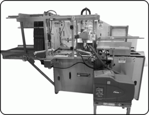 Machine with Warning Sign
