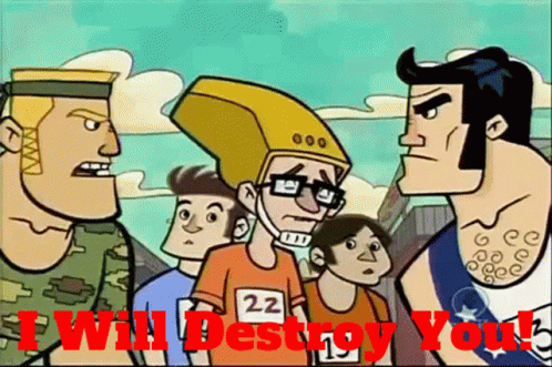 Macho Cartoon Men I Must Break You GIF