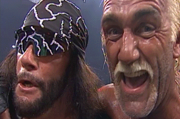 Macho Man And Hulk Hogam Shouting GIF