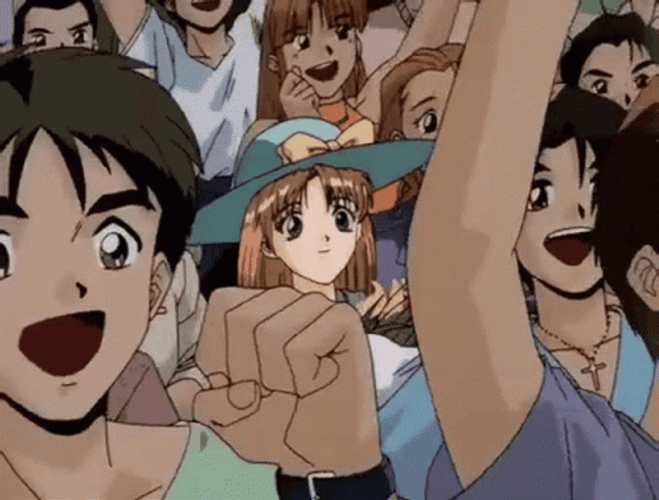 Macross 7 Anime Crow Cheering GIF