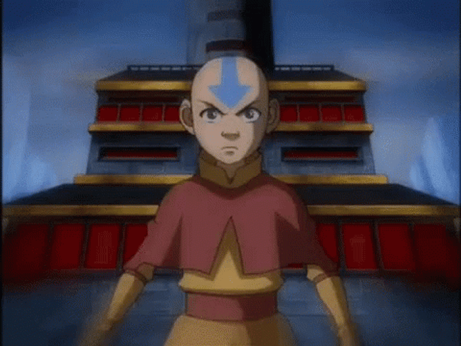 Mad Avatar Aang Releasing Power GIF