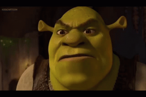 Mad Face Expression Shrek GIF