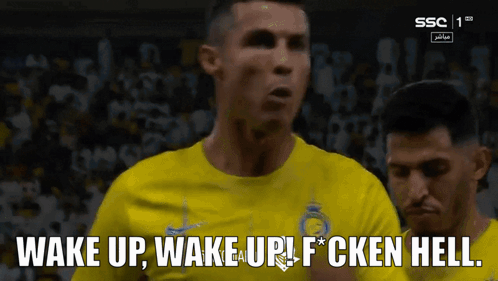 Mad Ronaldo Al Nassr Wake Up GIF