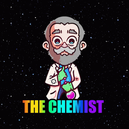 Mad Scientist The Chemist Color Animation GIF
