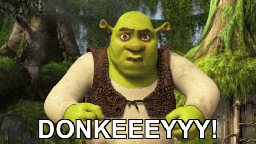 Mad Shrek Calling Out To Donkey GIF