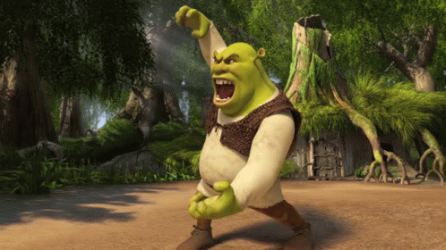 Mad Shrek Making A Monster Pose GIF