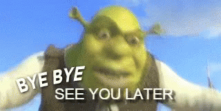 Mad Shrek Saying Good Bye GIF