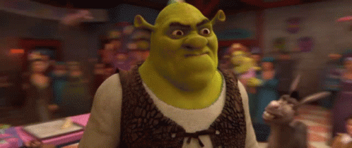 Mad Shrek Screaming At Birthday Party GIF