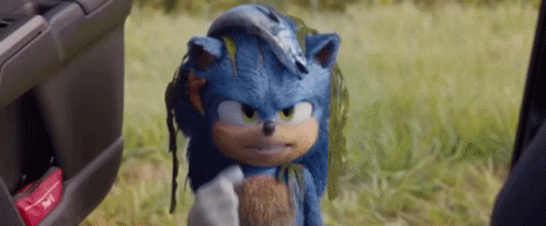 Mad Sonic Explaining GIF