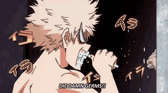 Mad Toothbrushing Bakugou GIF