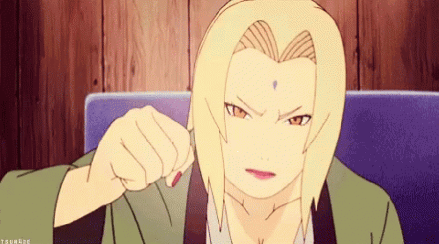 Mad Tsunade Breaking The Table GIF