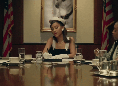 Madam President Ariana Grande At Meeting GIF