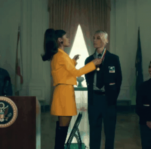 Madam President Ariana Grande Awarding Officer GIF