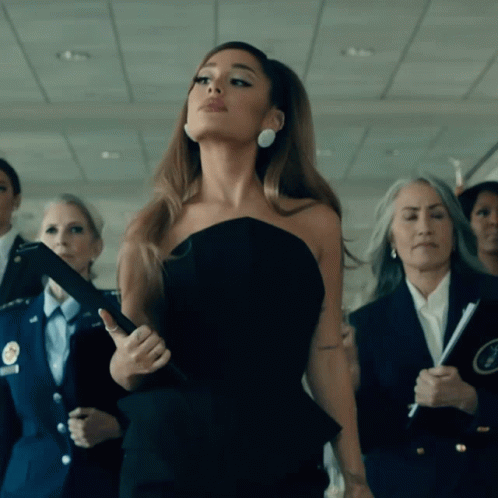 Madam President Ariana Grande Walking With Officials GIF