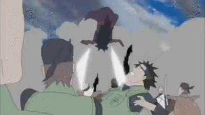 Madara Uchiha Attacking Kakashi Hatake GIF