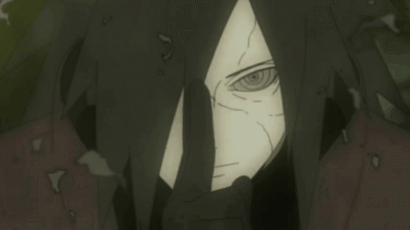 Madara Uchiha Floating Rocks GIF