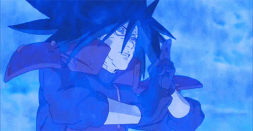 Madara Uchiha Glowing Jutsu Power GIF