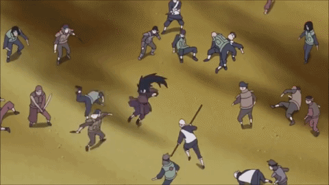 Madara Vs Fourth Division GIF