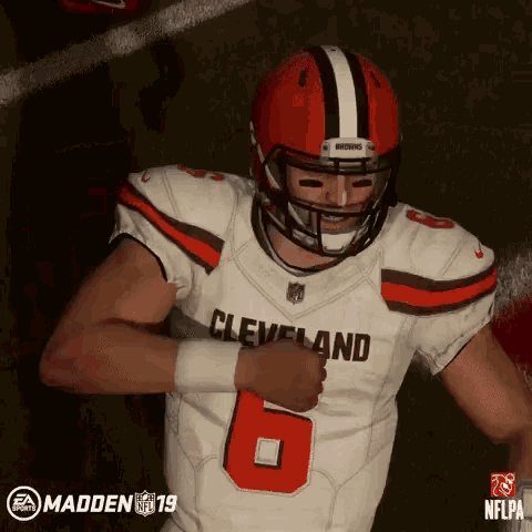 Madden Character Pointing Up Praying Sign GIF