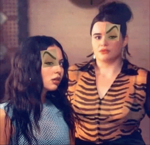 Maddy Perez Funny Eyebrow Curl Face App GIF