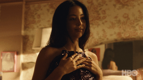Maddy Perez Admiring Her Dress Euphoria GIF