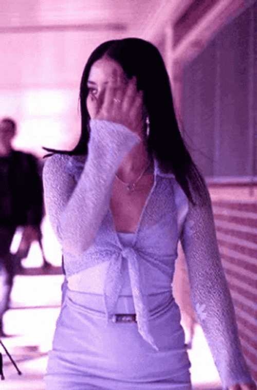 Maddy Perez Strolling Fixing Hair  GIF