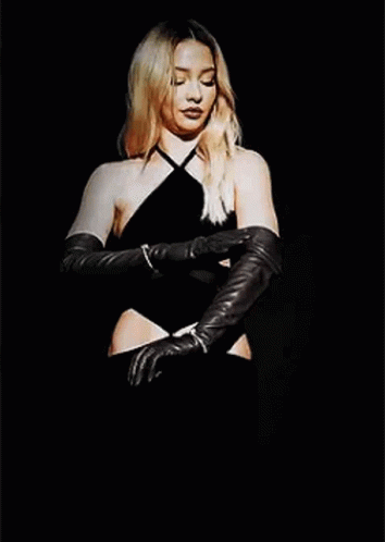 Madelyn Cline Hot Black Outfit GIF