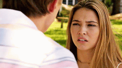 Madelyn Cline Outer Banks Shocked Reaction GIF