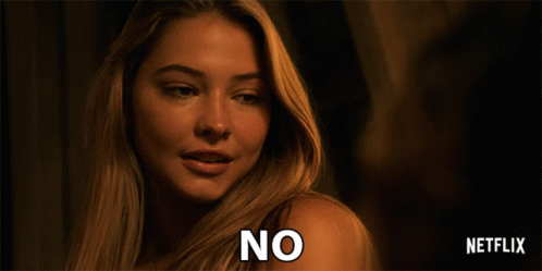 Madelyn Cline Sarah Cameron Saying No GIF