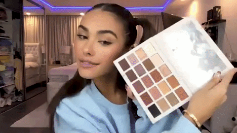 Madison Beer Doing Makeup GIF