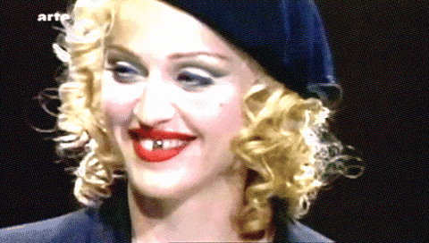 Madonna Having A Missing Tooth GIF