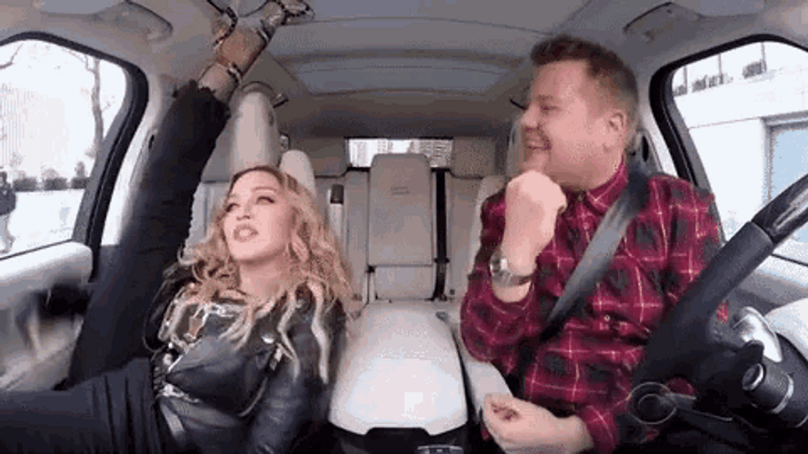 Madonna James Corden Carpool Karaoke GIF