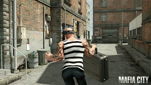 Mafia City Man Walking Down Street GIF