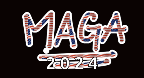 MAGA 2022-4 Text in Red White Blue