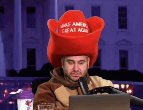 Maga Cowboy Hat Head Shaking GIF