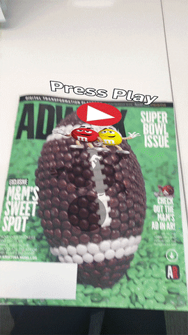 Magazine M&m's Chocolate Augmented Reality GIF