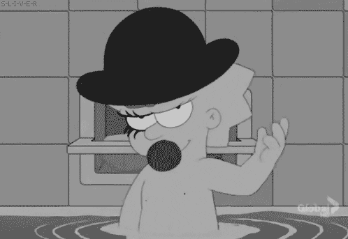 Maggie Simpson Imitating Clockwork Orange Alex GIF
