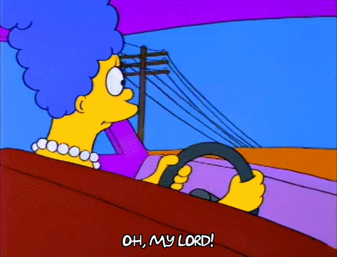 Maggie Simpson Jesus Take The Wheel GIF