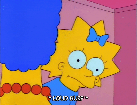 Maggie Simpson Loud Burp GIF