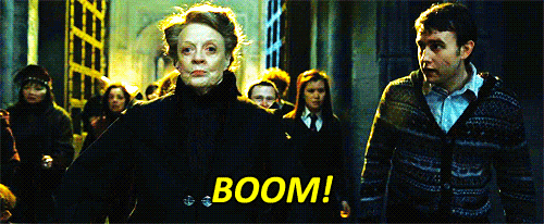 Maggie Smith And Neville Longbottom Boom GIF