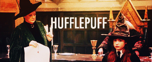 Maggie Smith Sorting Hat Hufflepuff GIF