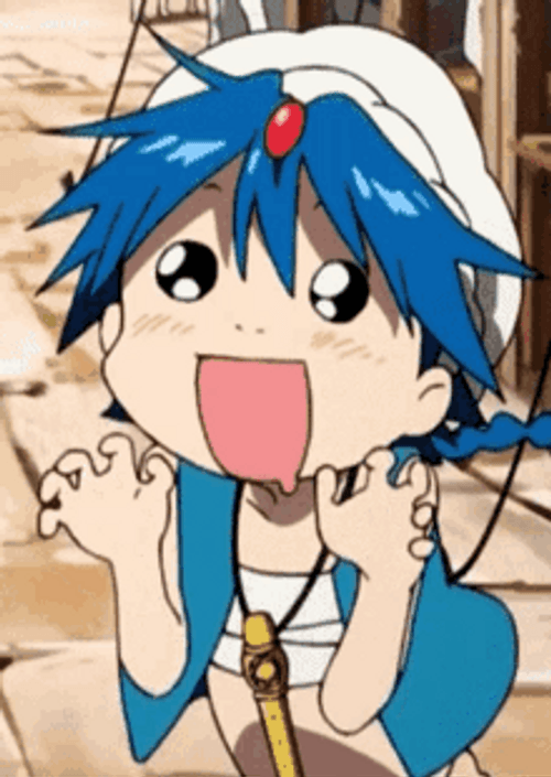 Magi Excited With His Mouth Open GIF